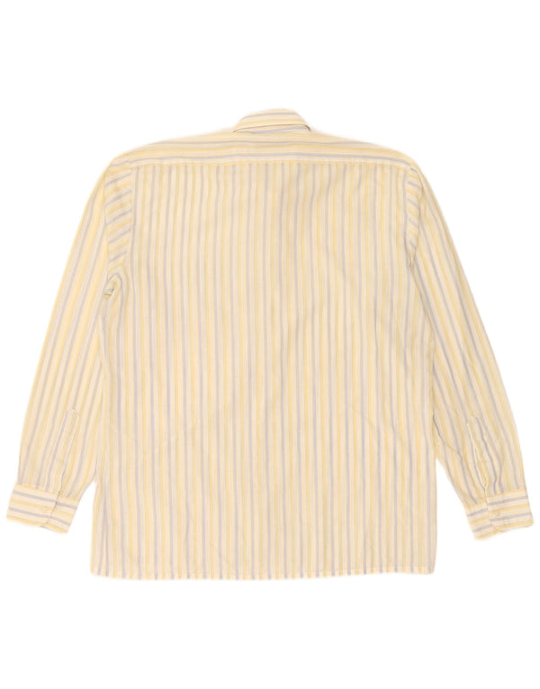 Camisa masculina vintage tamanho 39 listrada amarela média