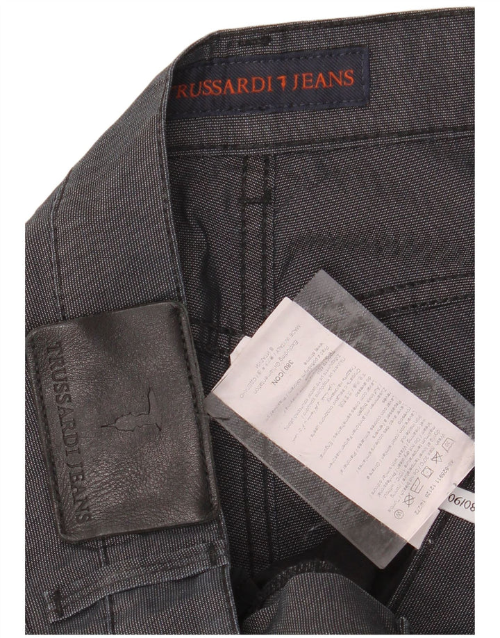Calça masculina reta casual TRUSSARDI W36 L35 algodão cinza