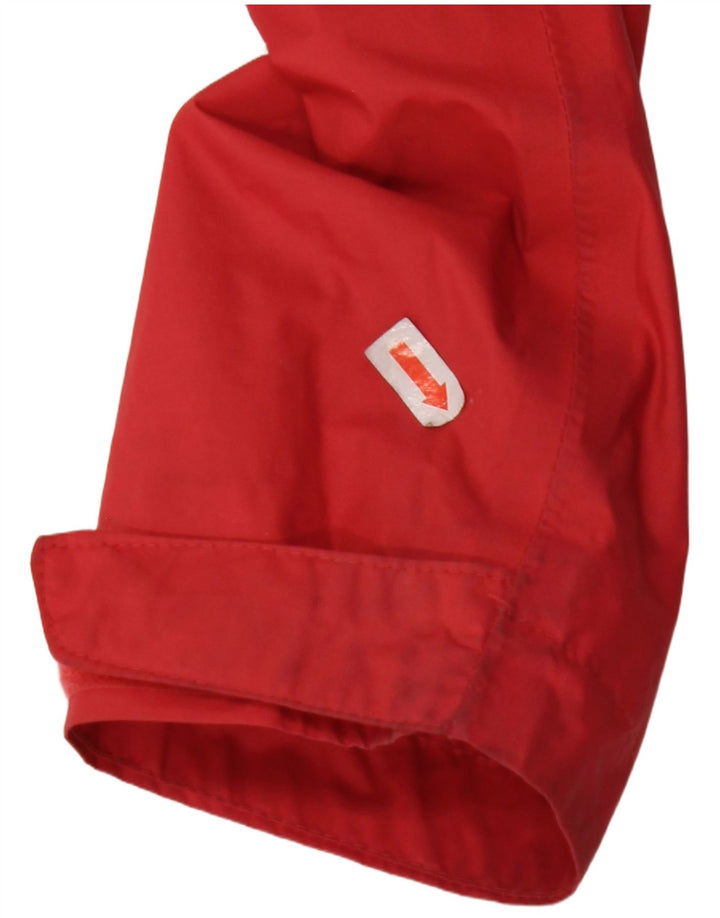 Jaqueta de chuva feminina com capuz COLUMBIA Reino Unido 12 nylon vermelho médio