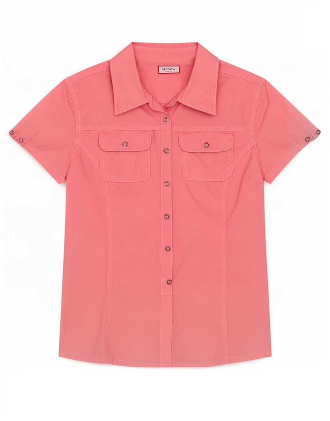 Camisa pulôver feminina de manga curta Max & Co. Reino Unido 10 algodão rosa pequeno