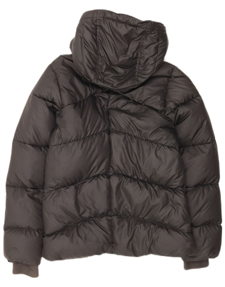Jaqueta acolchoada com capuz feminina Nike UK 8/10 pequena poliéster preta