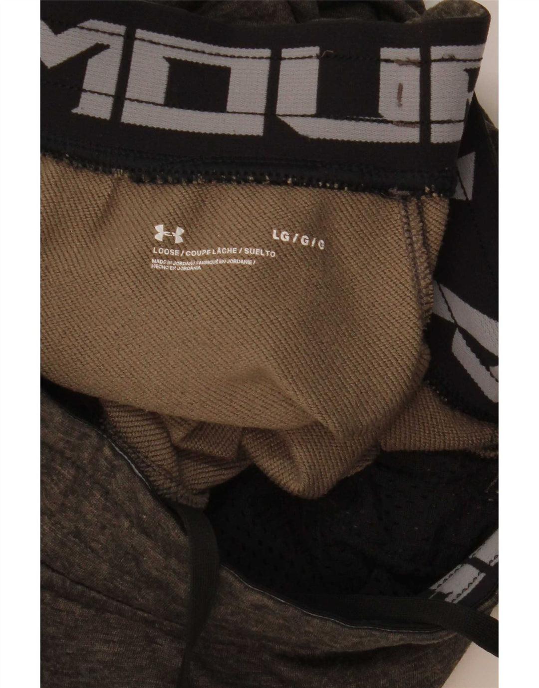 Shorts esportivos masculinos Under Armour grande bloco cinza