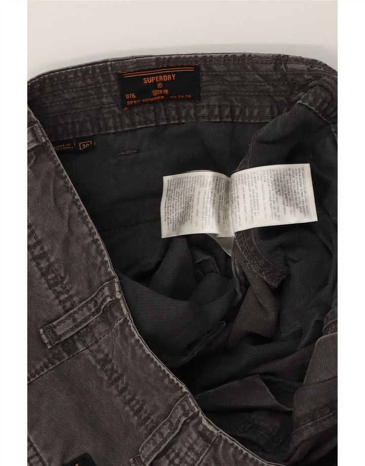 Shorts cargo masculino Superdry W30 algodão cinza médio