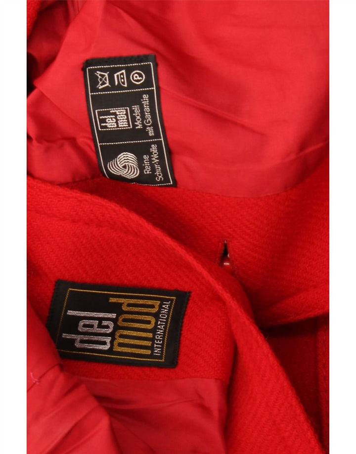 Sobretudo feminino DEL MOD UK 12 lã vermelha média