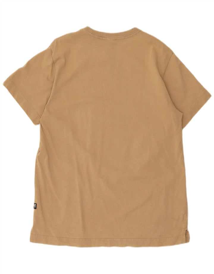 Camiseta masculina G-Star Loose Fit Top Algodão Bege Médio