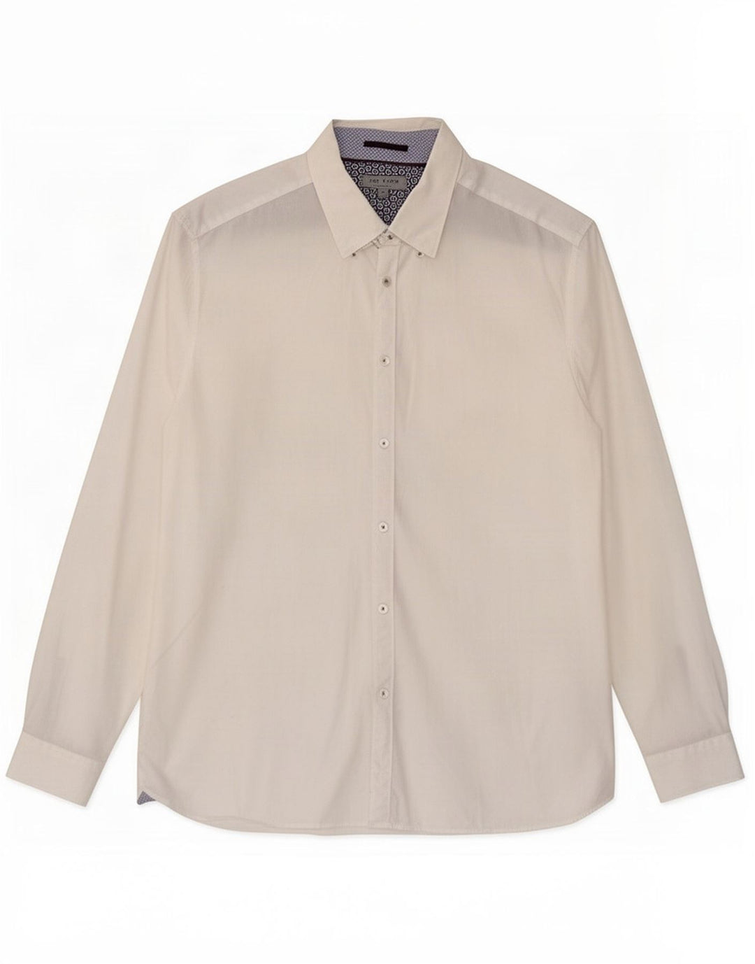 Camisa masculina Ted Baker tamanho 6 2XL algodão branco