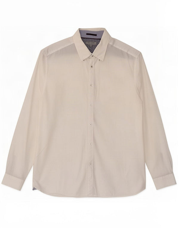Camisa masculina Ted Baker tamanho 6 2XL algodão branco