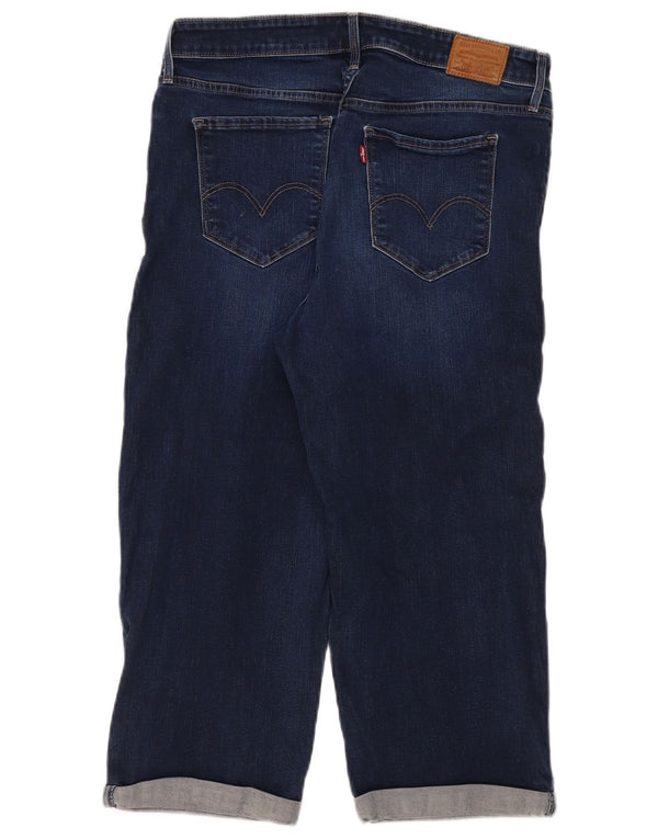 Calça jeans feminina Levi's Capri US 16 XL W32 L21 azul algodão