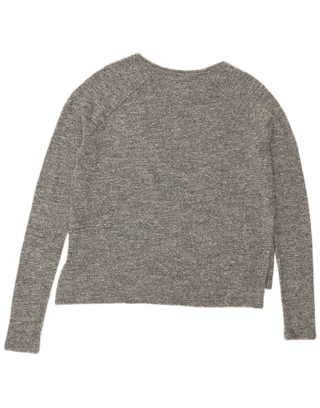 SUPERDRY Top gráfico feminino oversized manga comprida Reino Unido 10 algodão cinza pequeno
