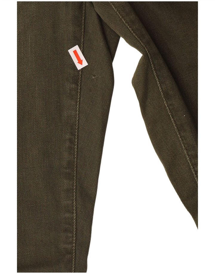 Jeans retos femininos RALPH LAUREN EUA 6 médio W28 L26 algodão cáqui