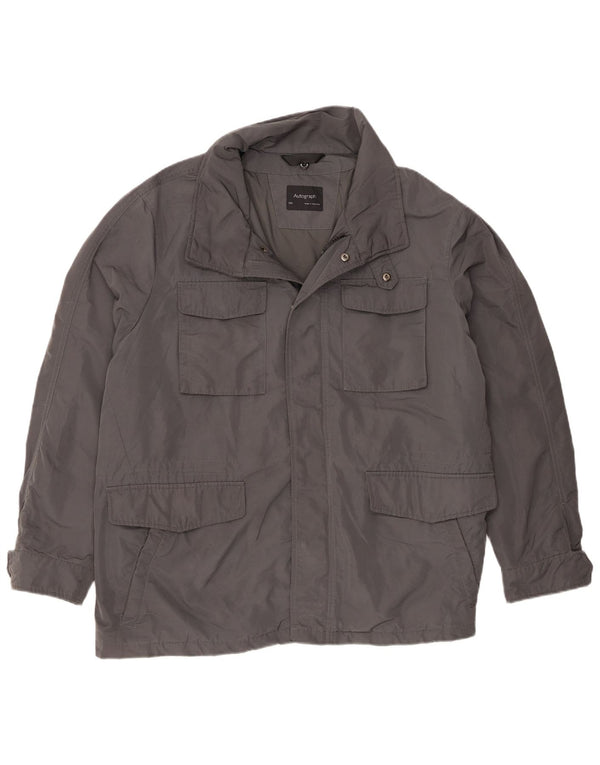 Jaqueta utilitária masculina Marks & Spencer UK 46 3XL poliéster cinza