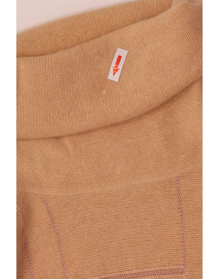 Suéter feminino vintage com gola redonda IT 44 médio rosa geométrico