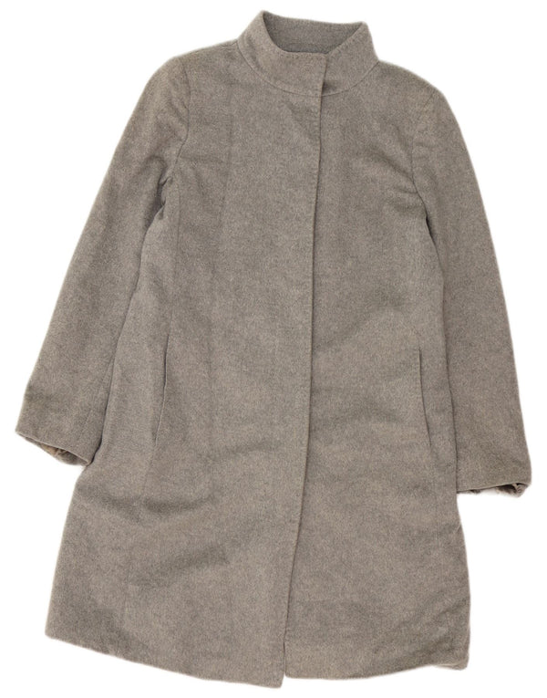 Sobretudo feminino Max Mara UK 10 lã cinza pequena