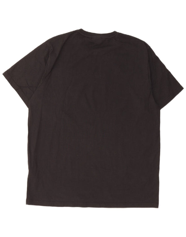 Camiseta gráfica masculina Fila Top 2XL algodão preto