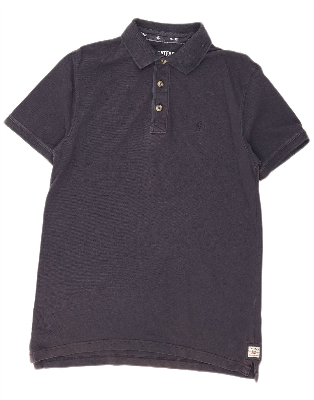 Camisa polo masculina Fat Face média azul marinho viscose
