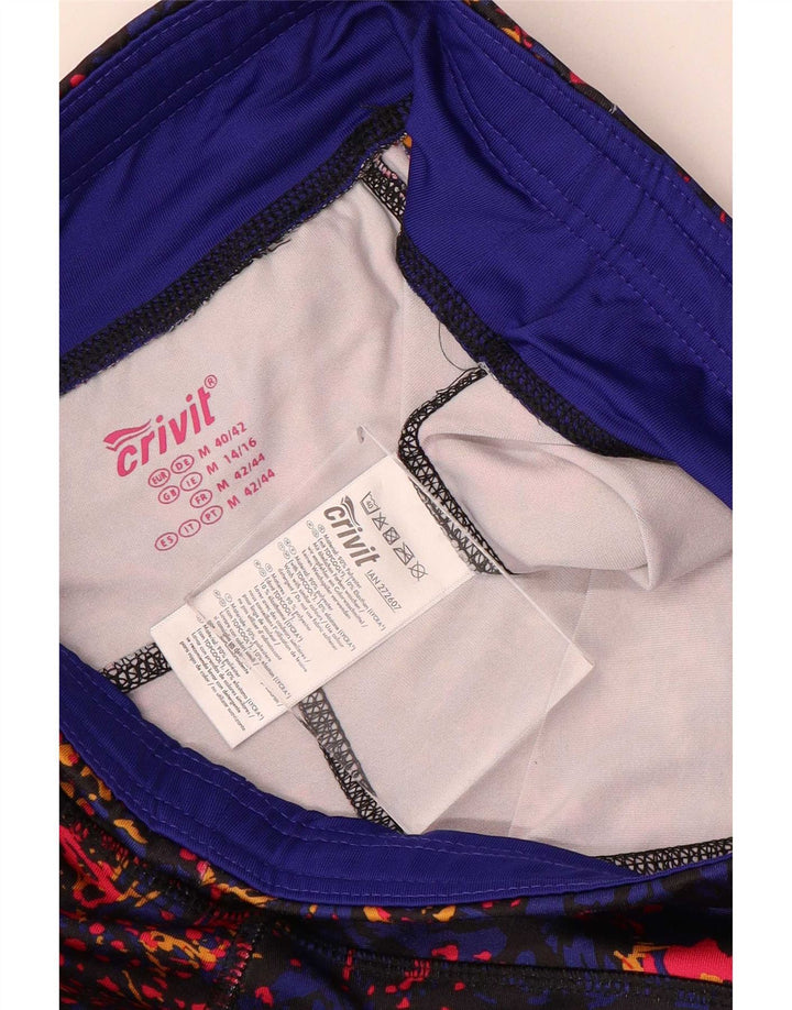 Leggings femininas Crivit UK 14/16 poliéster floral multicolorido médio
