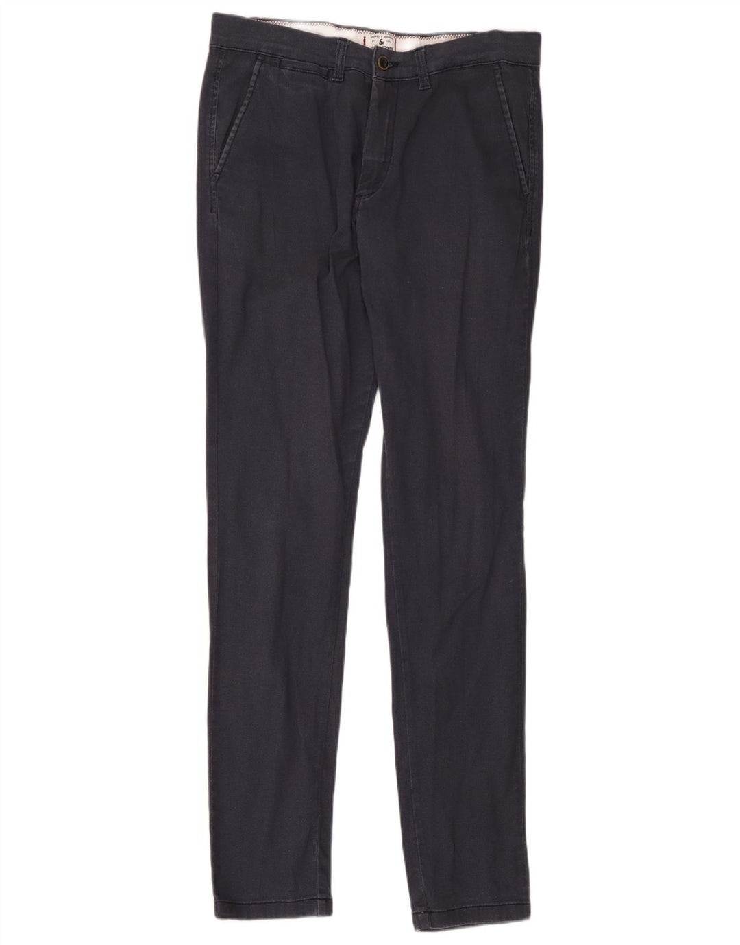 Jack & Jones Mens Marco Slim Chino Trousers W33 L36 Navy Blue Polyester