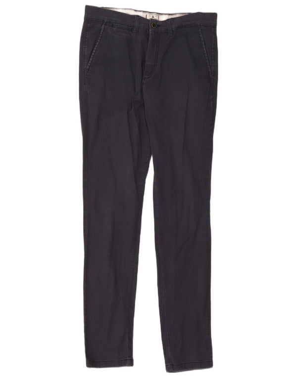 Jack & Jones Mens Marco Slim Chino Trousers W33 L36 Navy Blue Polyester
