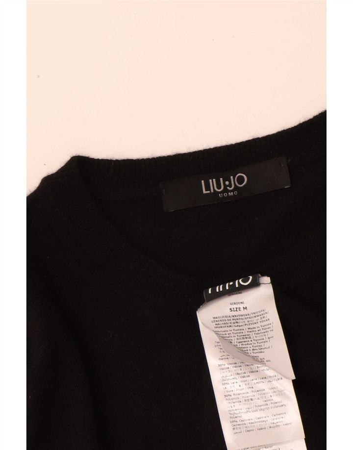 Liu Jo Suéter masculino com gola canoa e viscose preta média