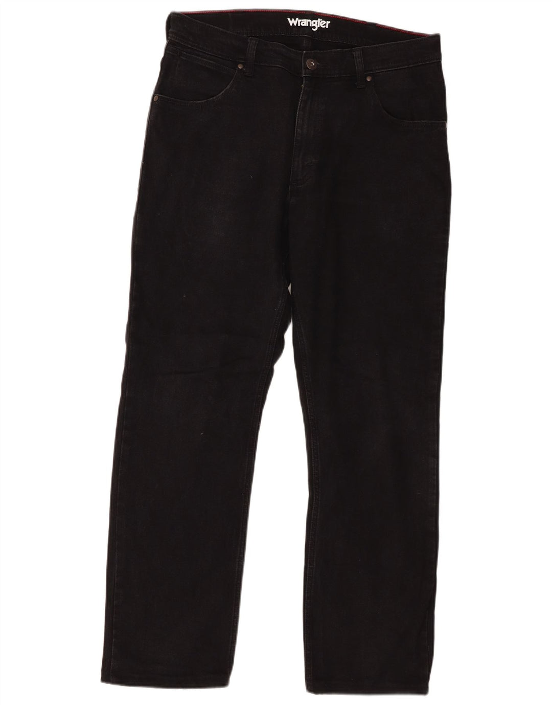 Wrangler Mens Straight Jeans W34 L29 Algodão Preto