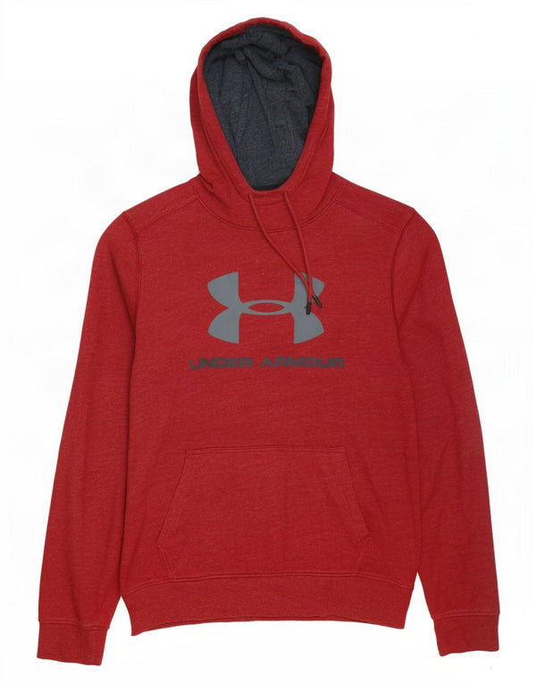 Under Armour Mens Graphic Hoodie Jumper Grande Algodão Borgonha