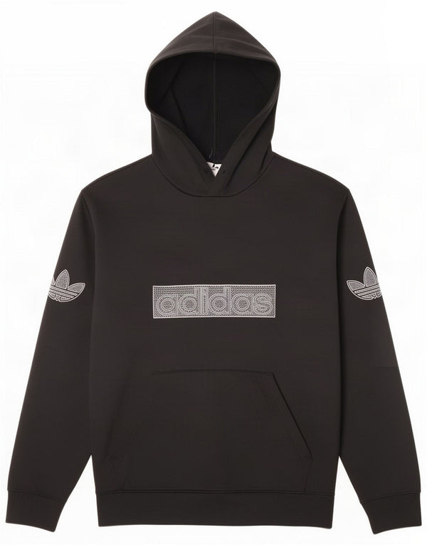 Adidas Mens Graphic Hoodie Jumper XS Poliéster Preto