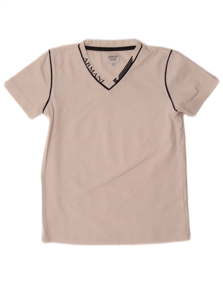 Camiseta gráfica Armani Boys Top 9-10 anos branco