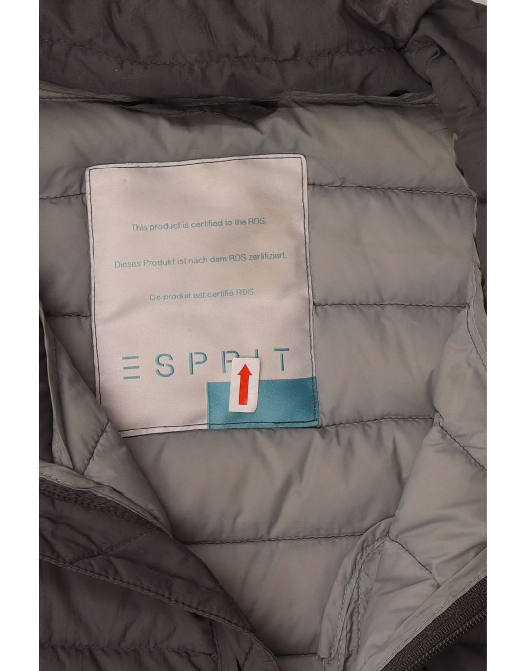 Jaqueta acolchoada feminina ESPRIT UK 18 XL cinza poliamida