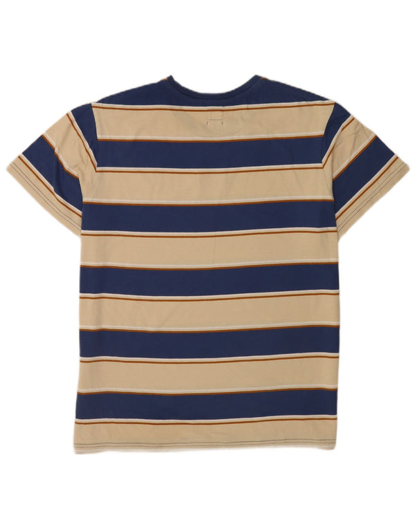 Camiseta masculina Levi's Relaxed Fit Top grande de algodão listrado bege