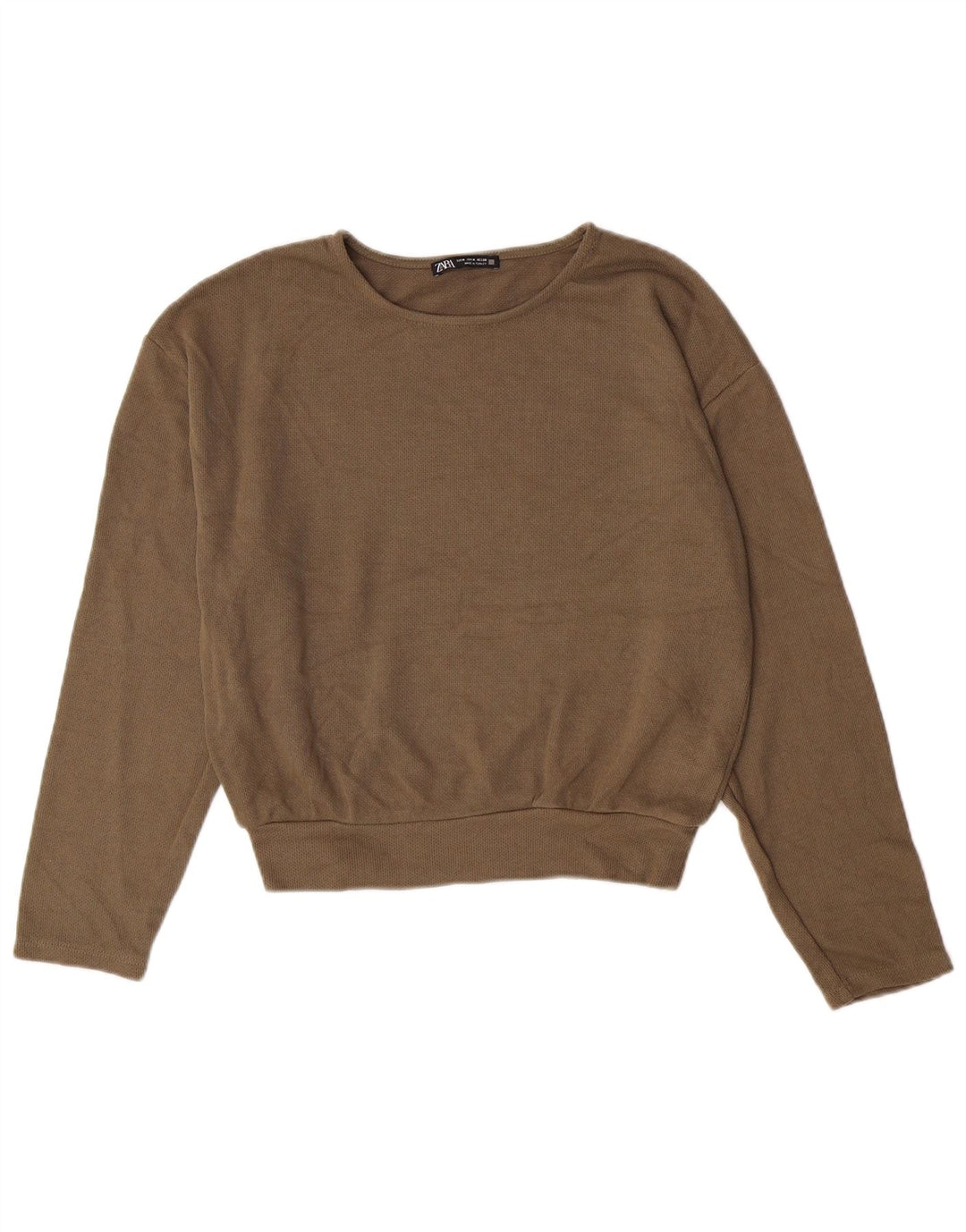 ZARA moletom feminino jumper UK 12 viscose marrom médio