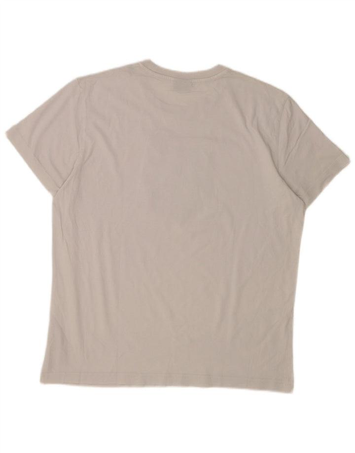 Diesel Mens Graphic T-Shirt Top XL Algodão Branco