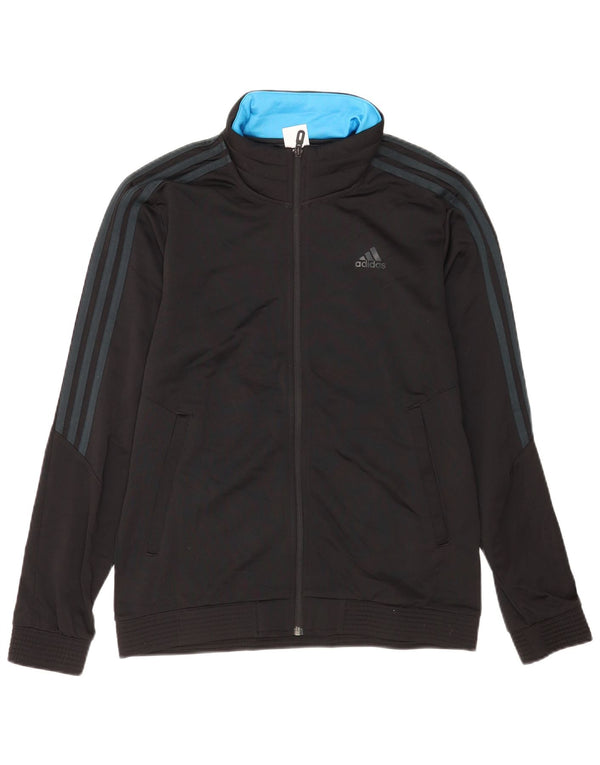 Adidas Mens Tracksuit Top Jacket UK 40/42 Médio Preto Poliéster