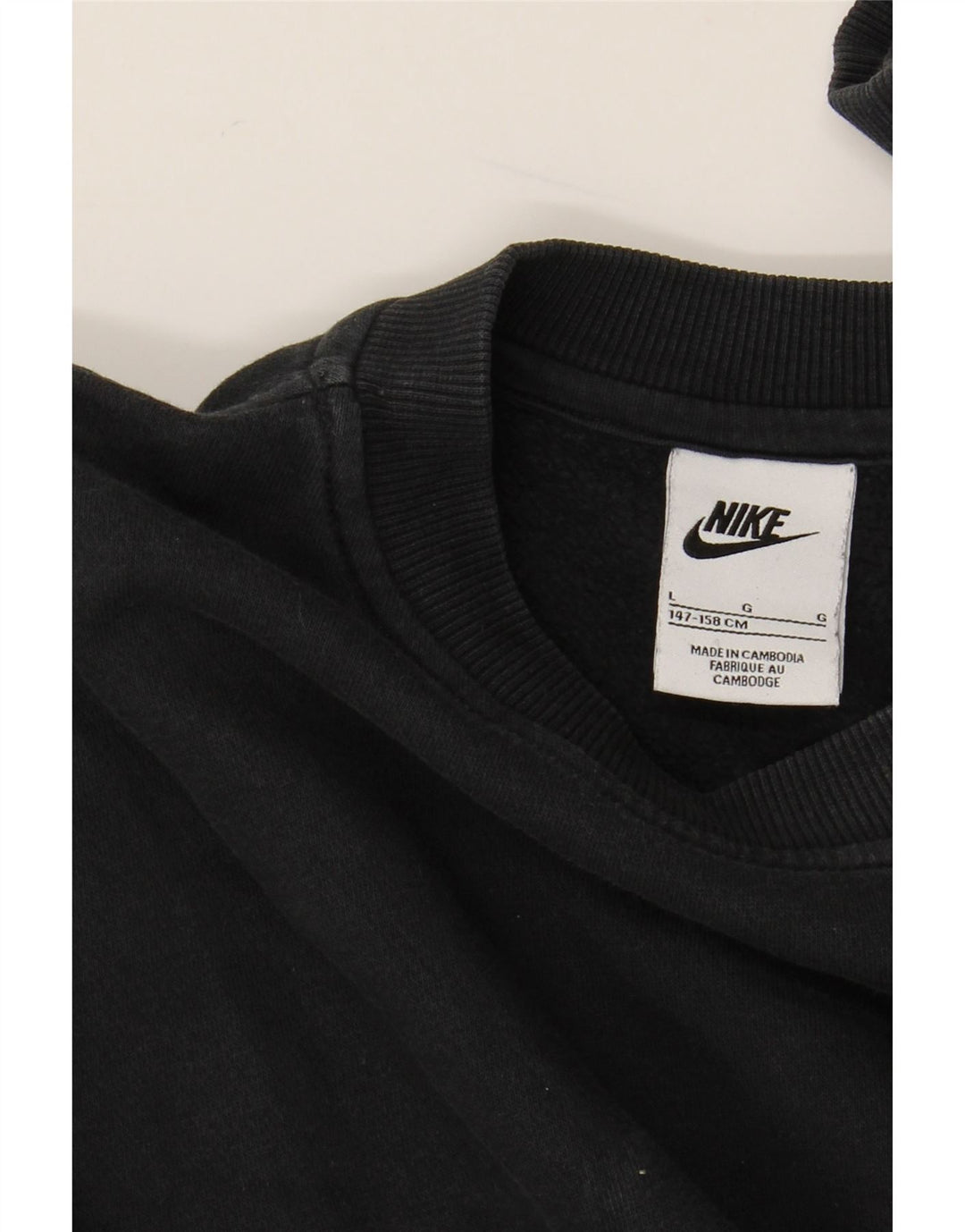 NIKE Boys Sweatshirt Jumper 12-13 Anos Grande Preto