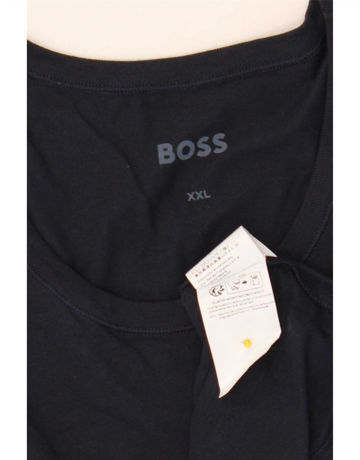 Camiseta masculina Hugo Boss Top 2XL algodão azul marinho