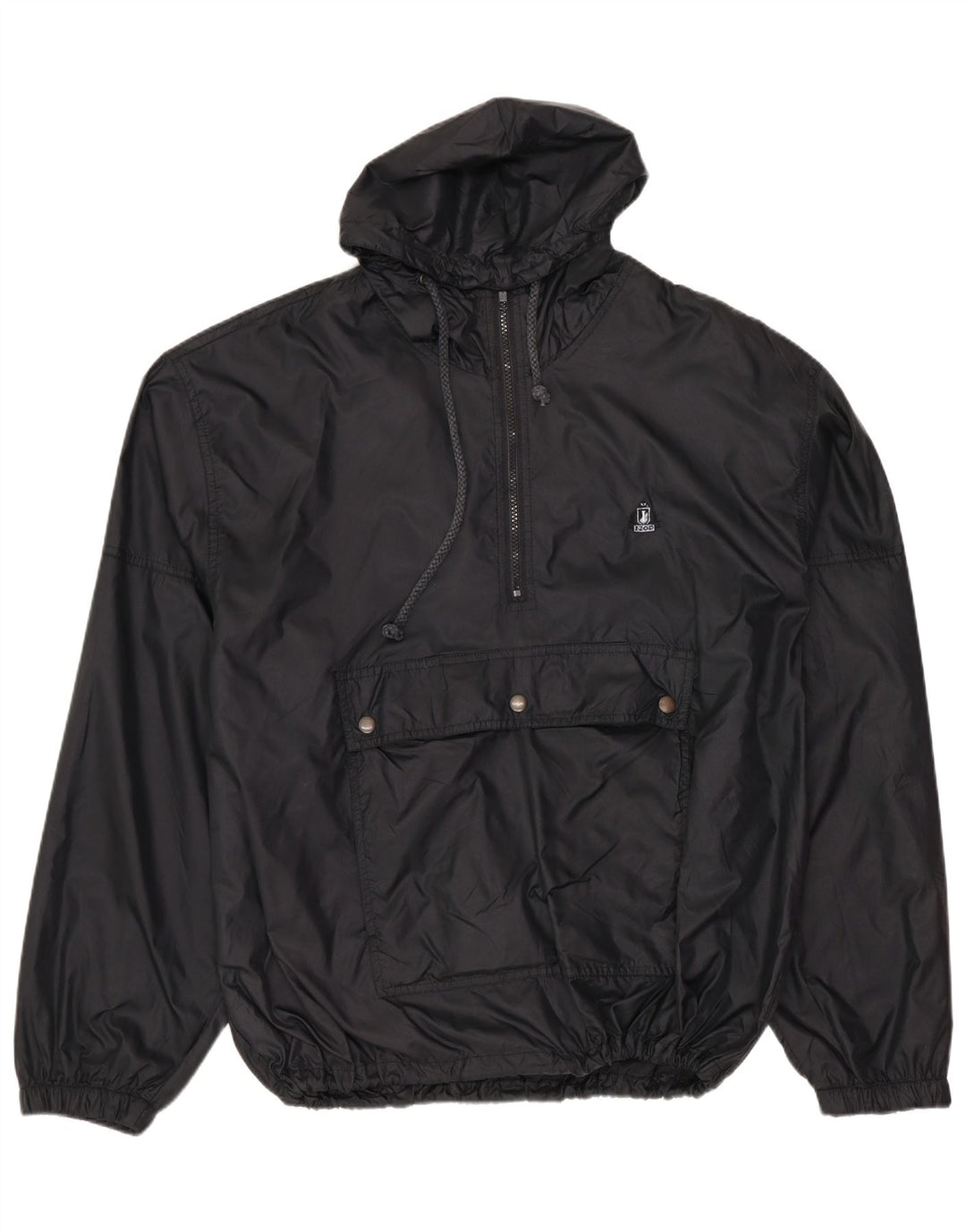 Jaqueta de chuva masculina IZOD com capuz Reino Unido 40 grande nylon preto