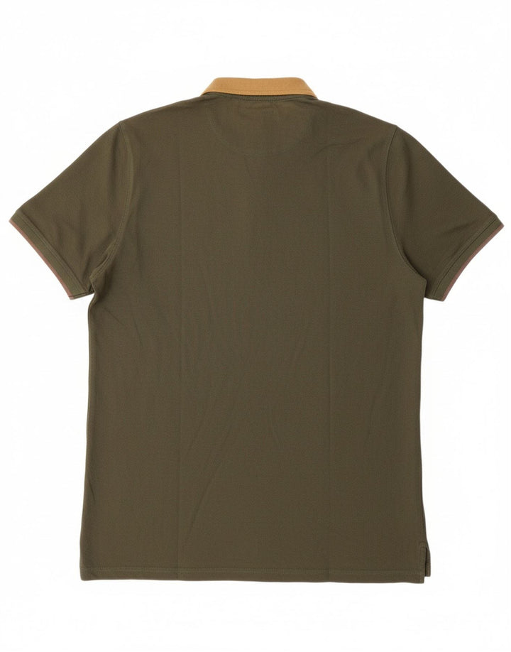 Camisa polo masculina MASSIMO DUTTI de ajuste casual XL algodão cáqui
