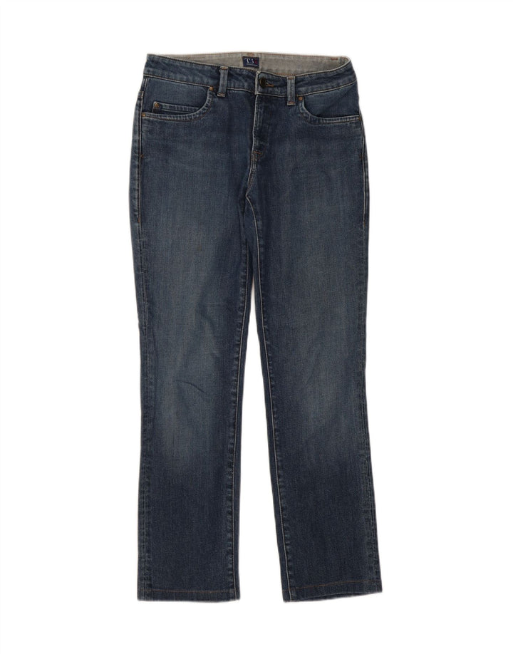 Jeans retos femininos TRUSSARDI W29 L29 algodão azul