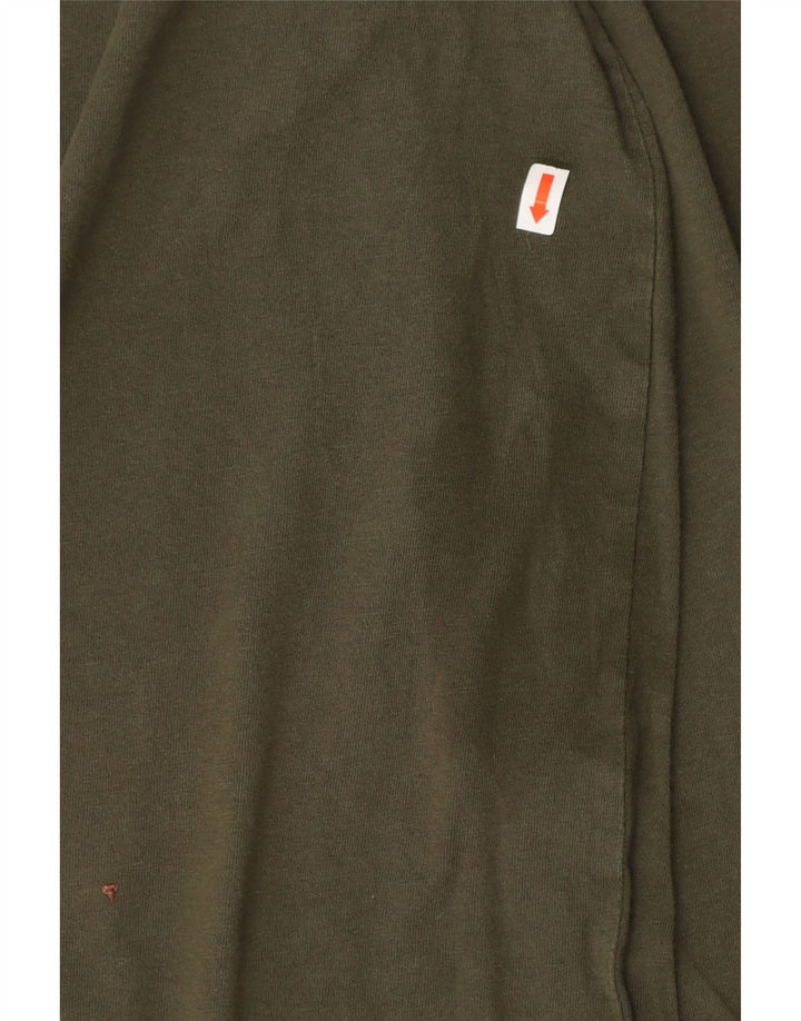 Top gráfico masculino TIMBERLAND regular fit manga comprida XL cáqui algodão