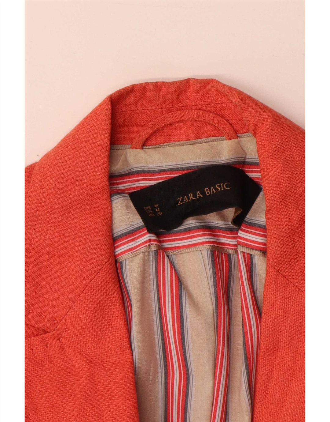 Jaqueta blazer feminina Zara com 1 botão Reino Unido 12 médio laranja