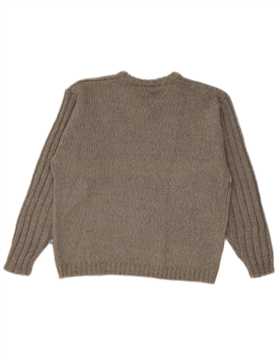 Suéter feminino Tom Tailor com decote em V Reino Unido 16 grande bloco colorido cinza