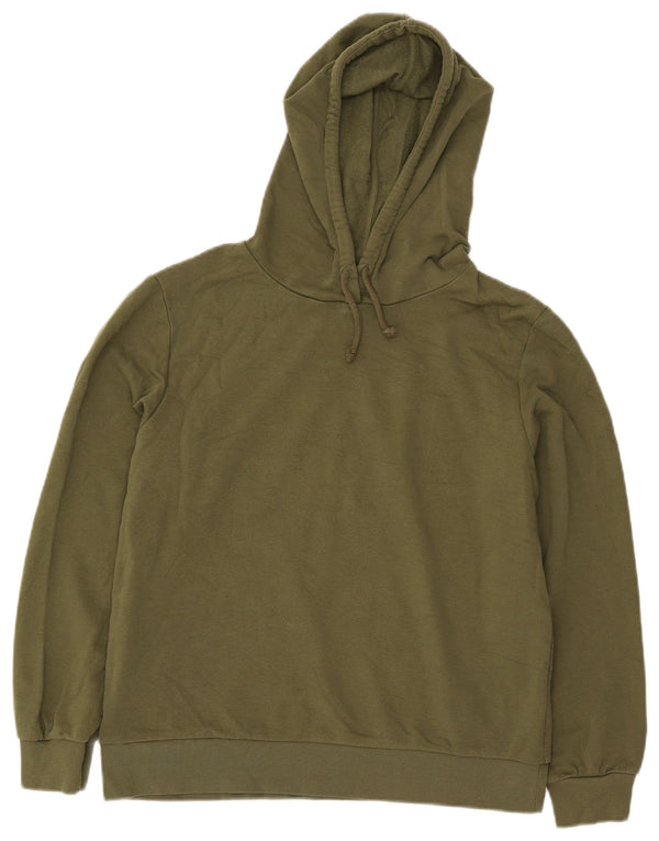 Suéter com capuz feminino Marks & Spencer Reino Unido 14 grande algodão cáqui