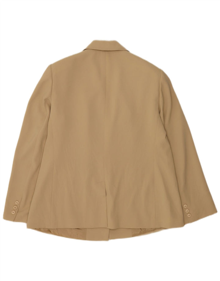 Jaqueta blazer feminina Luisa Spagnoli com 3 botões IT 50 XL bege poliéster