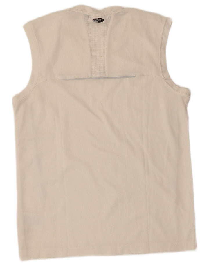 Adidas Mens Climalite Vest Top Pequeno Poliéster Branco
