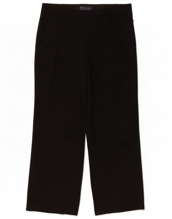 Calça feminina reta casual Marks & Spencer UK 16 grande W34 L30 preta