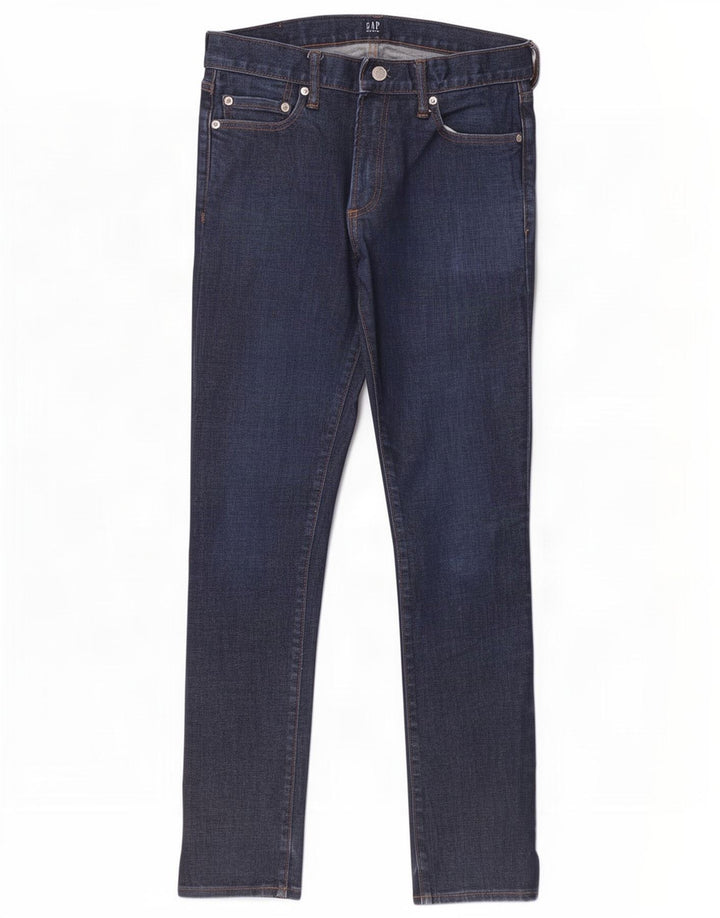 Gap Mens Slim Jeans W29 L30 Azul Marinho Algodão