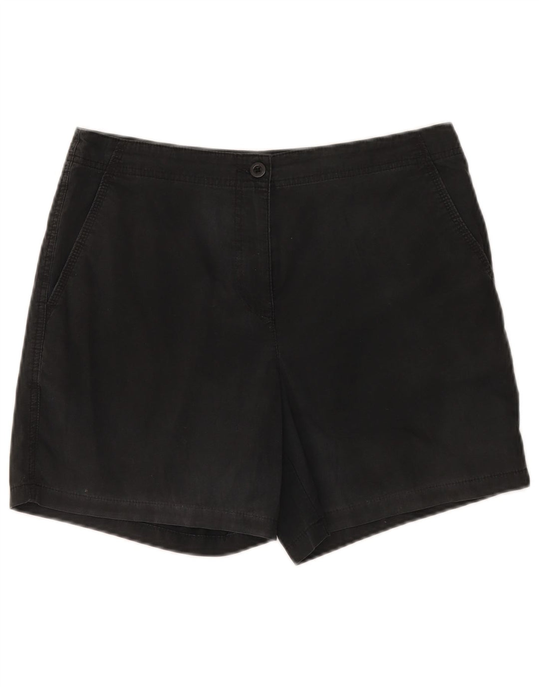 Shorts chino feminino Marks & Spencer UK 12 médio W32 algodão preto