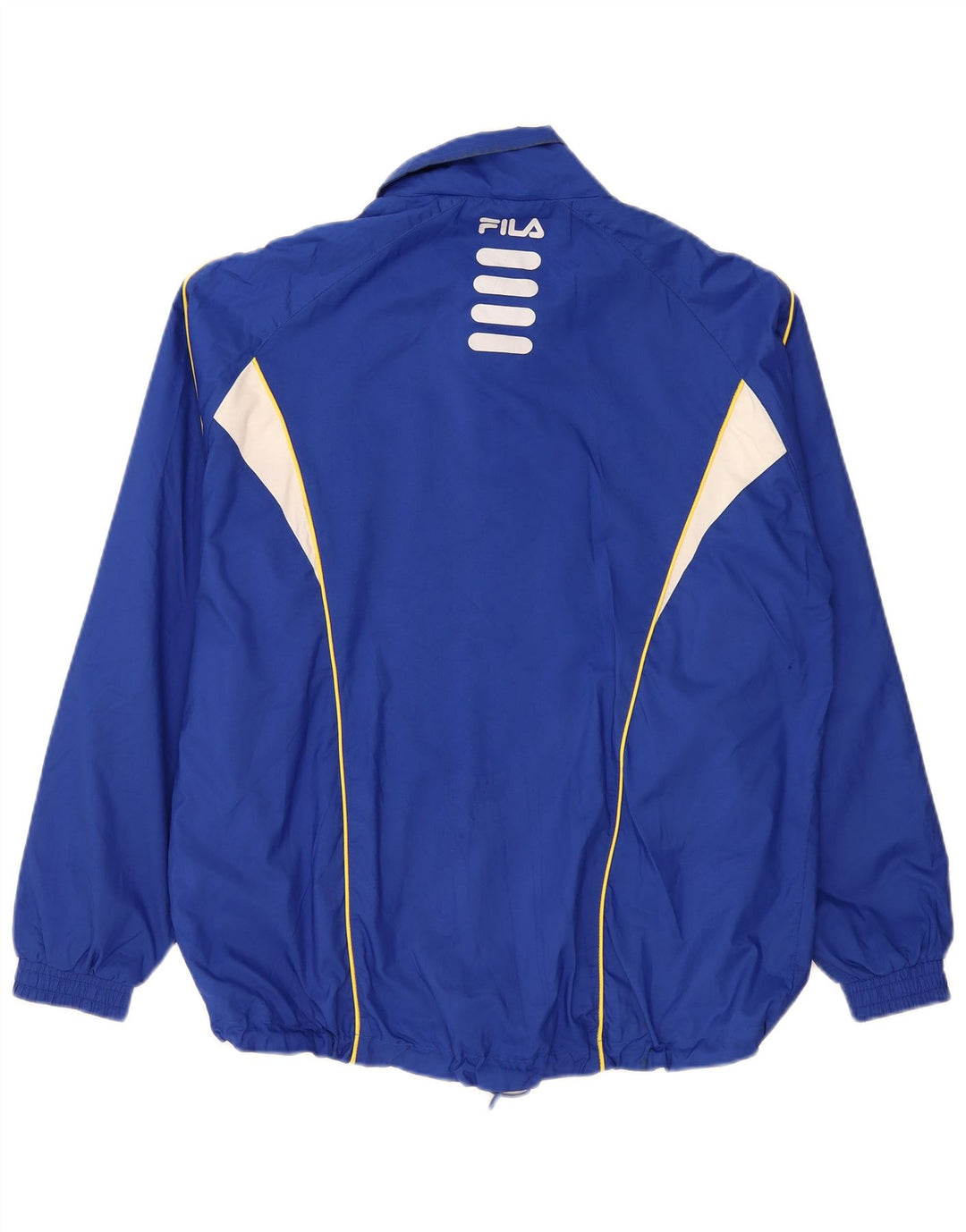 Jaqueta de chuva masculina Fila UK 38 poliéster colorblock azul médio