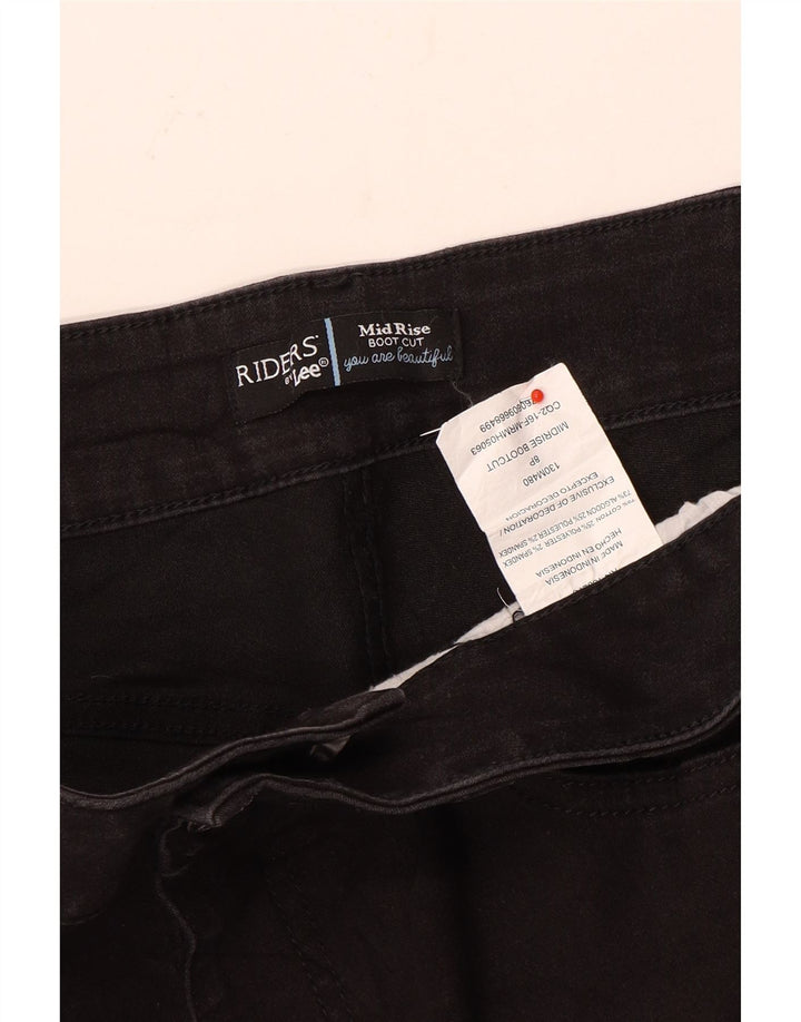 Lee Womens Riders Mid Rise Bootcut Jeans US 8 Médio W30 L29 Algodão Preto