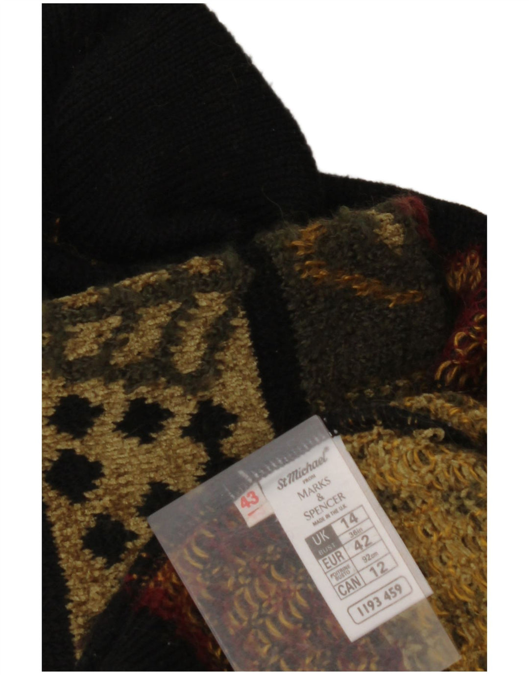 Suéter feminino MARKS & SPENCER com gola redonda tamanho 14 grande cáqui