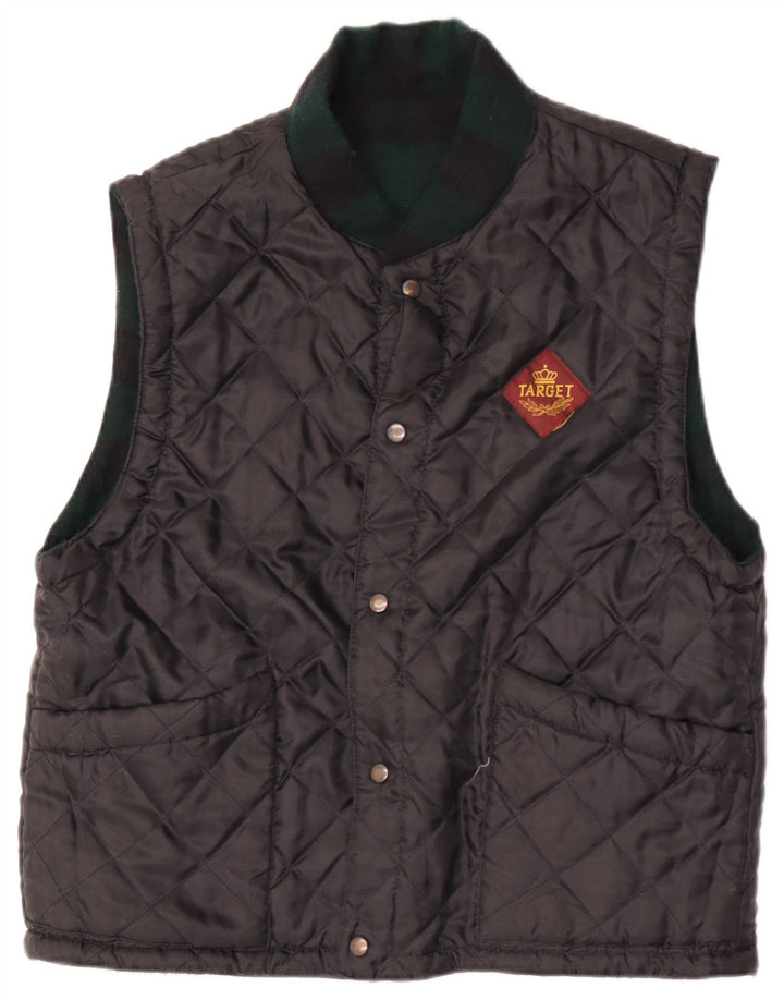 Colete acolchoado masculino vintage UK 38 médio preto